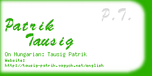 patrik tausig business card